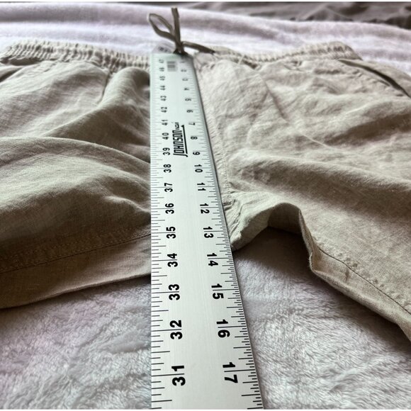 L.L.Bean Womens Linen Wide-Leg Pants 14 Regular Drawstring Casual Outdoor New - Picture 9 of 11